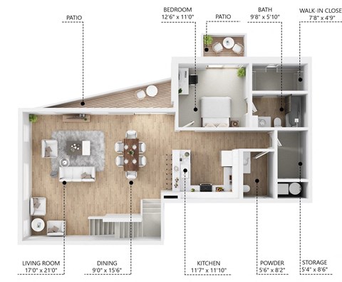 Floor plan for 4 beds, 4.5 baths, 2585 sqft